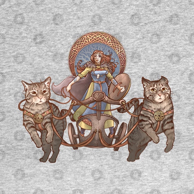 Frey Driving Her Cat Chariot by Dani Zemba